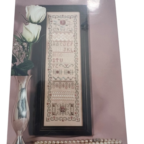 indigo Rose Other - Indigo Rose ROSES AND PEARLS Cross Stitch Sampler Chart Pattern 1999 Embroidery